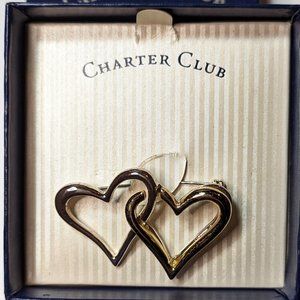 Vintage Silver and Gold Heart Brooch From Macy's Charter Club